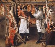 Annibale Carracci the butcher store Spain oil painting artist